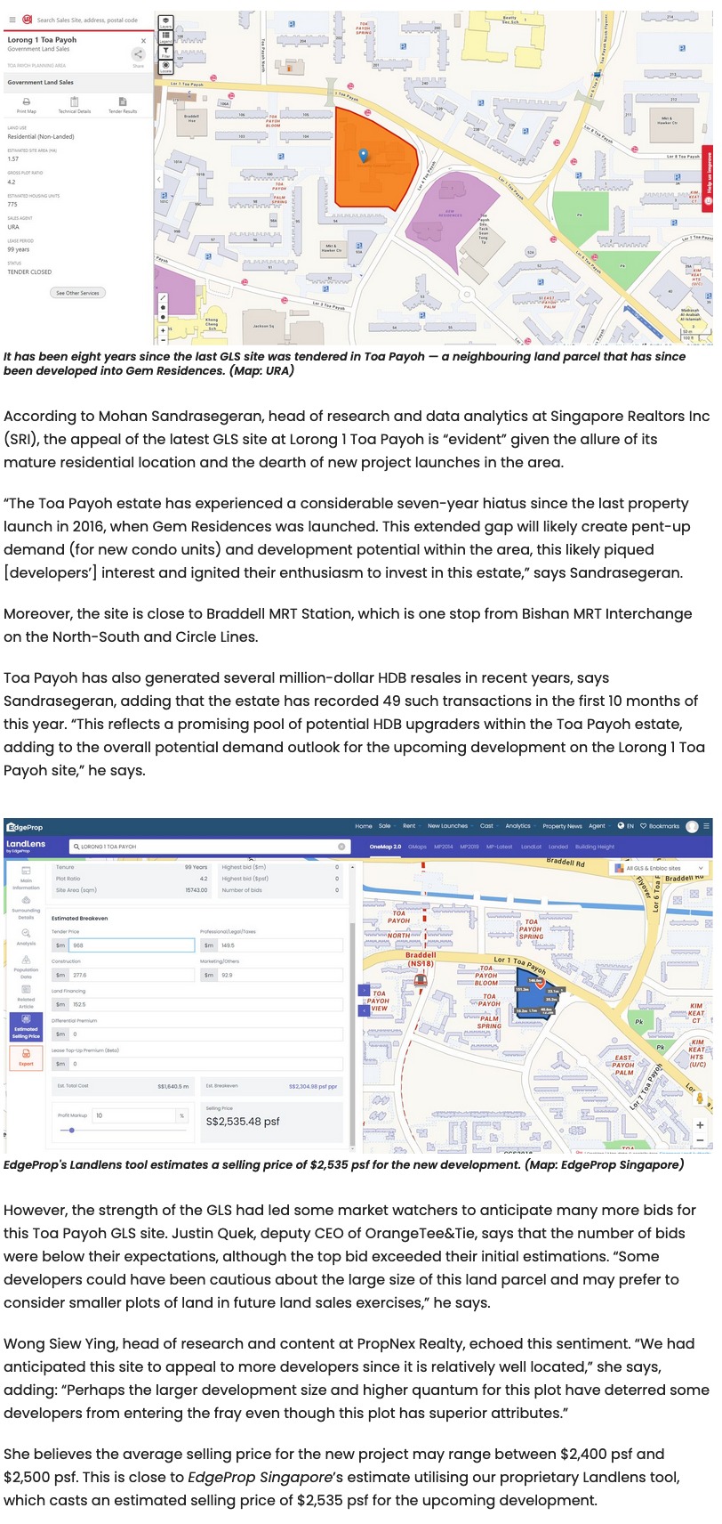 First GLS site in Toa Payoh in eight years attracts 968 mil bid from CDL Frasers Property and Sekisui House Singapore Property News row 2 column 1